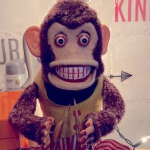 1950s vintage musical jolly chimp, Battery port needs a little work